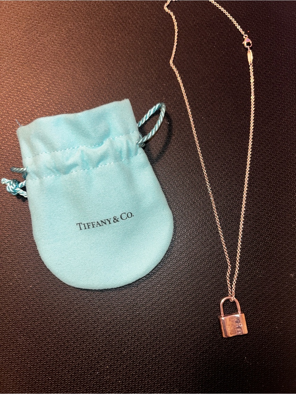 Tiffany & Co. Sterling silver Padlock Pendant Necklace